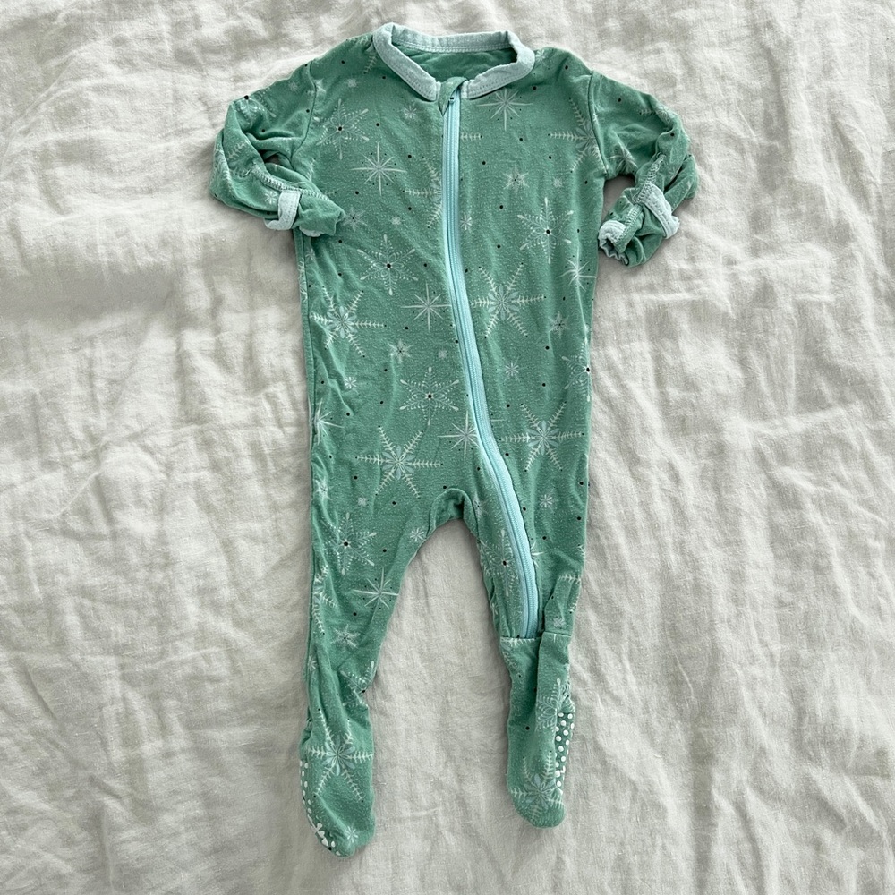 Kickee Pants Pajama Button Up One Piece Footie Mitten